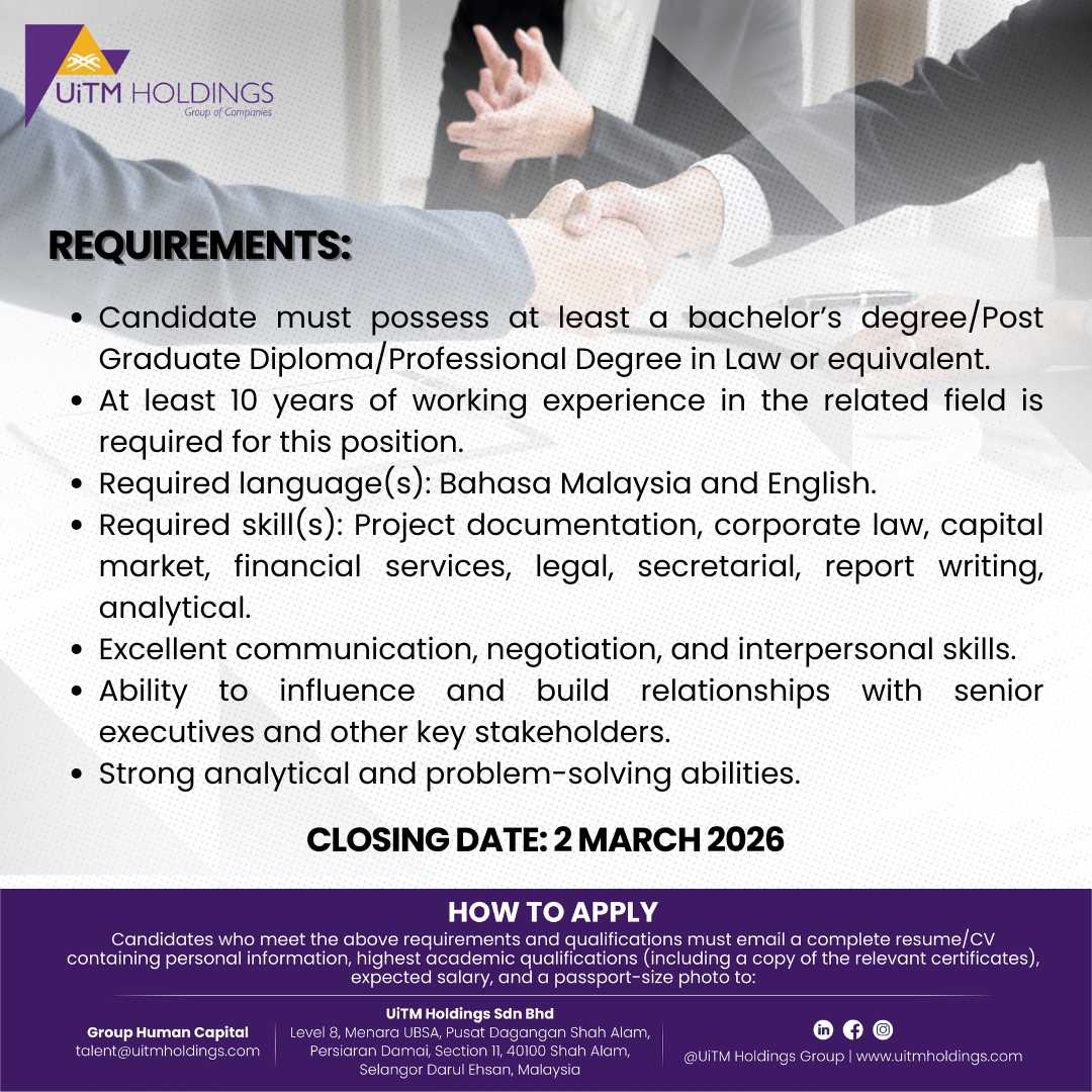 📢 Career Opportunity – Manager, Group Legal