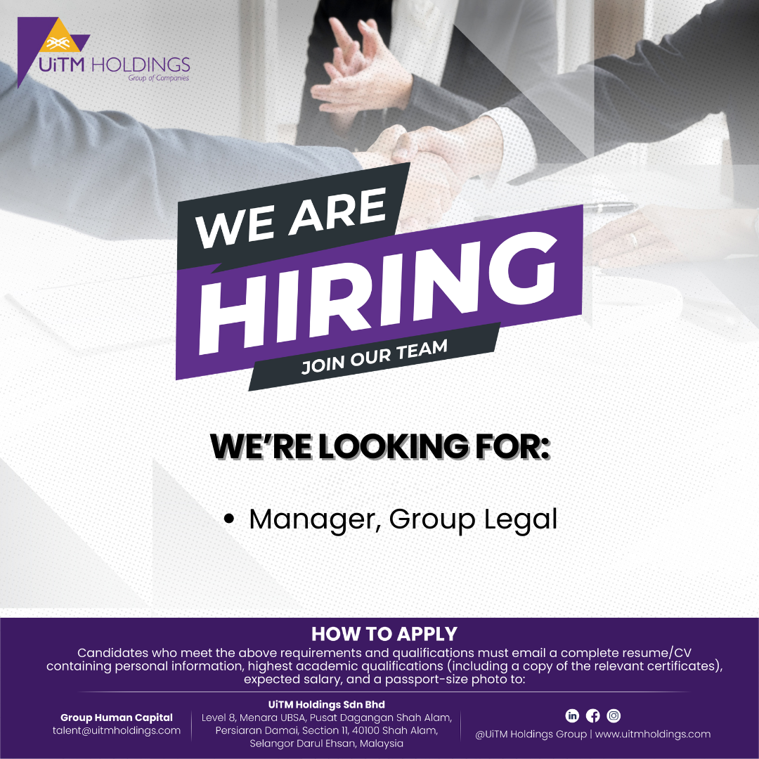 📢 Career Opportunity – Manager, Group Legal